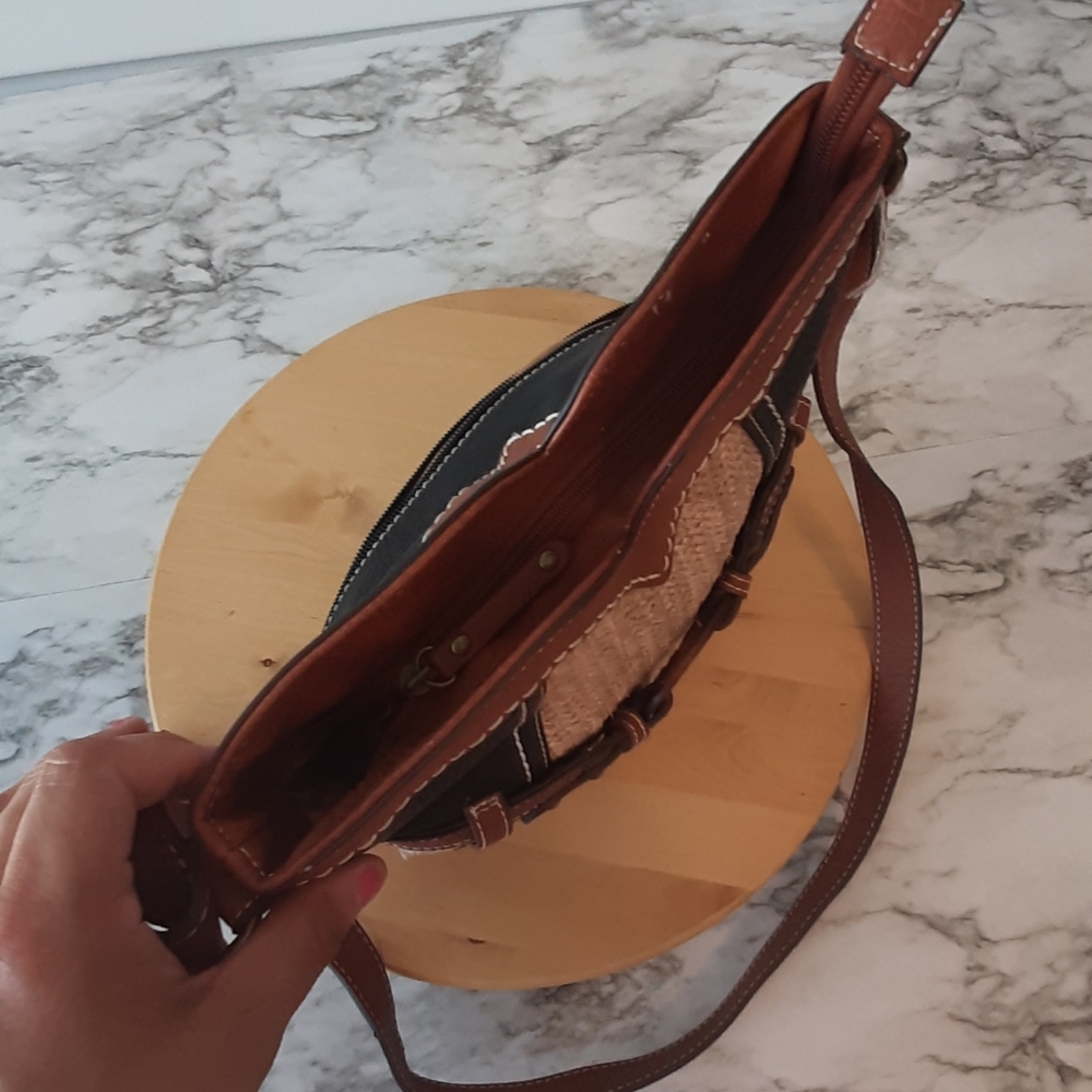 B.O.C. bohoiam crossbody wicker leather bag - Picture 8 of 11